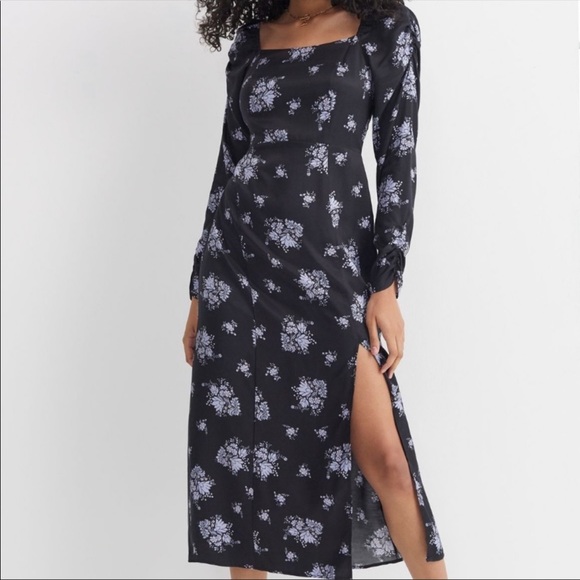 New Anthropologie Maeve Hedy Floral Midi Dress - Picture 2 of 6